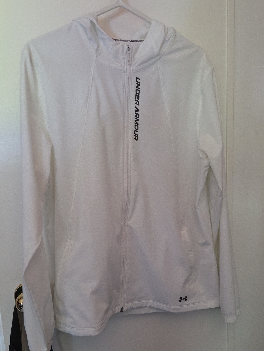 Under Armour Women's White Hooded Full-Zip Lightweight Jacket